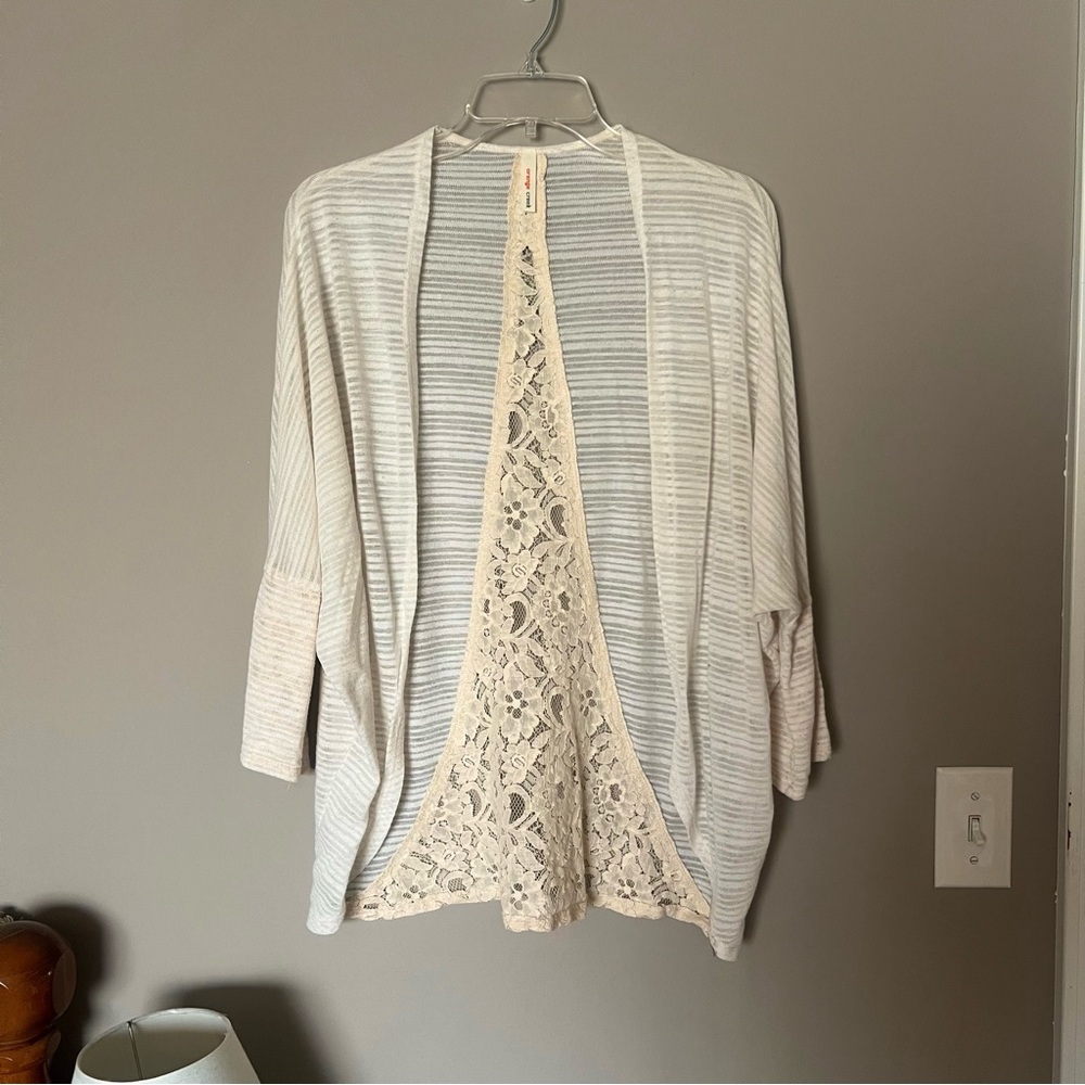 Orange Creek Medium Cream Lace Cardigan